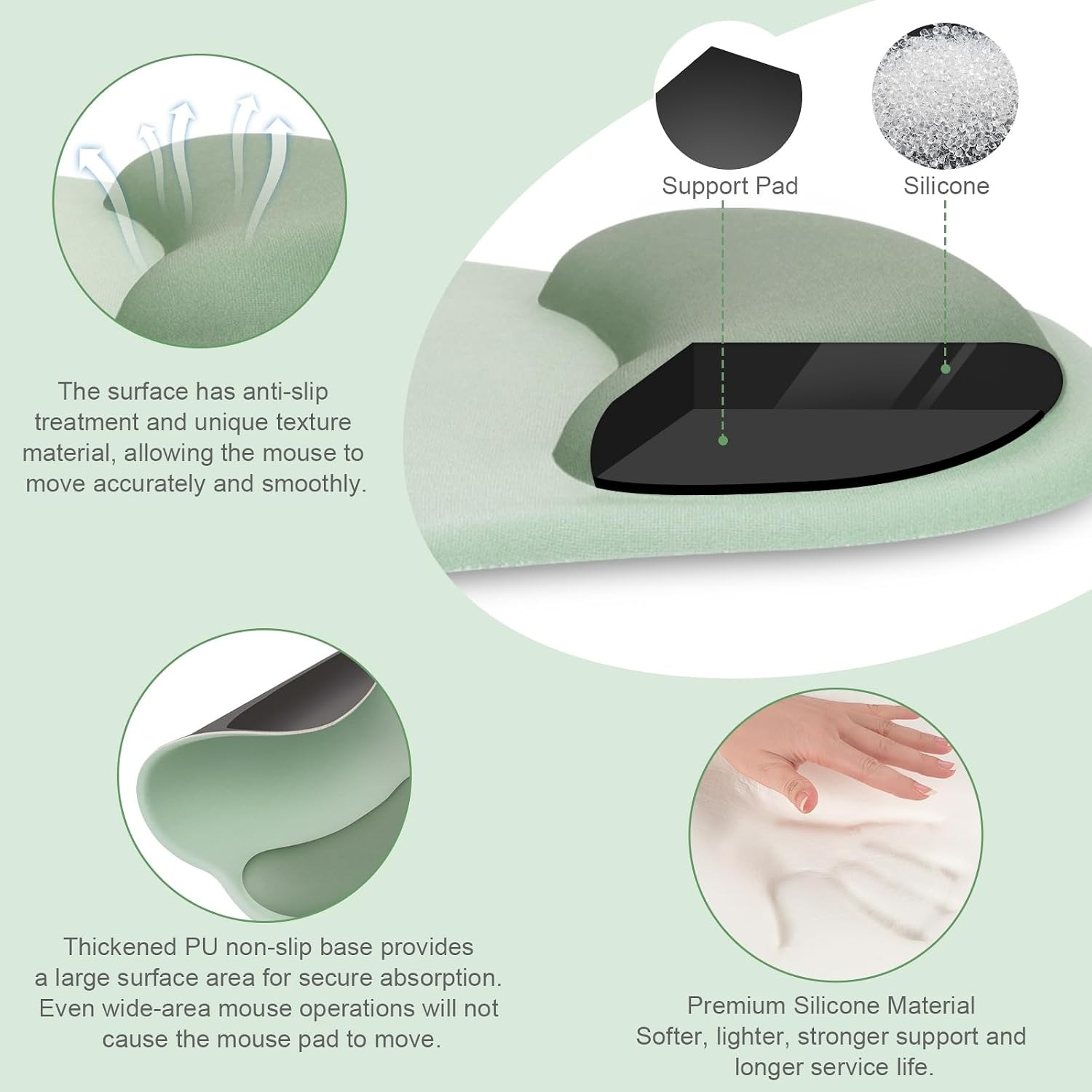 Mouse Pad&Keyboard Wrist Rest Support Mouse-PadKeyboard-Wrist-Rest-Support
